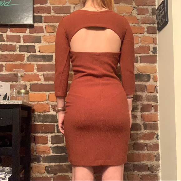 Free People Burnt Orange Sweater Dress - Picture 7 of 7